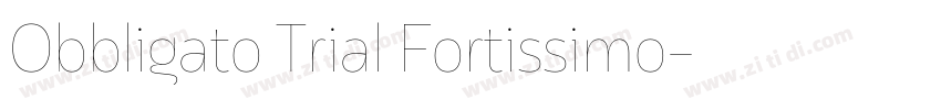 Obbligato Trial Fortissimo字体转换